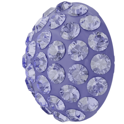Swarovski - Halv perle med rhinsten