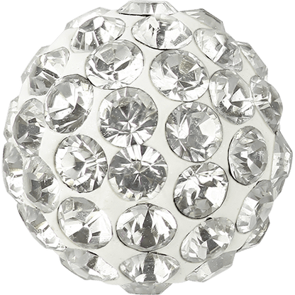 Swarovski - Halv perle med rhinsten